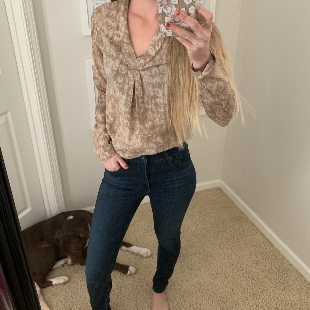 The scandal collection snake print blouse